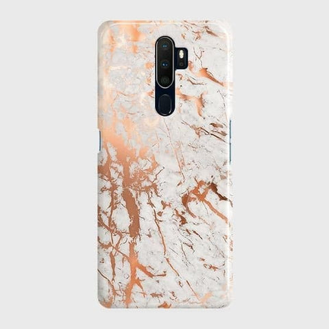 Oppo A9 2020 Cover - In Chic Rose Gold Chrome Style Printed Hard Case with Life Time Colors Guarantee ( Fast Delivery )