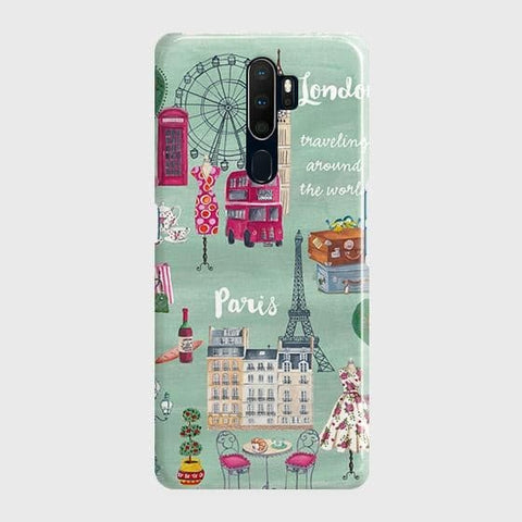 Oppo A9 2020 Cover - Matte Finish - London, Paris, New York ModernPrinted Hard Case with Life Time Colors Guarantee ( Fast Delivery )