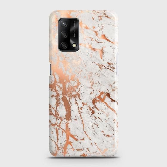 Oppo A95 4G Cover - In Chic Rose Gold Chrome Style Printed Hard Case with Life Time Colors Guarantee B78 (Fast Delivery)