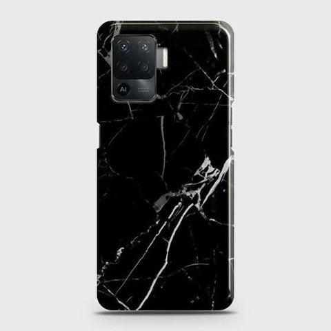 Oppo F19 Pro Cover - Black Modern Classic Marble Printed Hard Case with Life Time Colors Guarantee b53 b55 ( Fast Delivery )