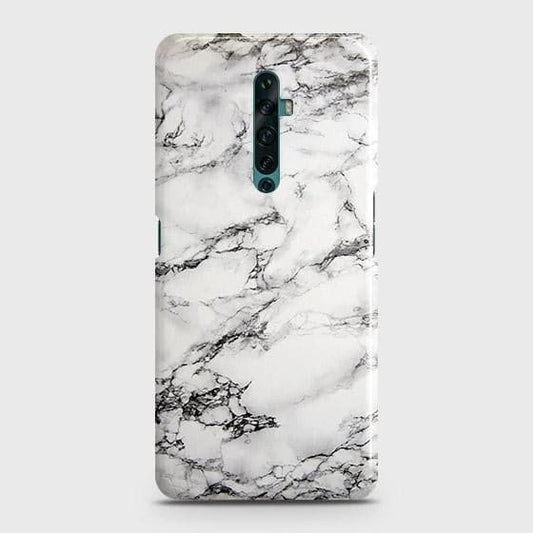 Oppo Reno 2Z Cover - Matte Finish - Trendy Mysterious White Marble Printed Hard Case with Life Time Colors Guarantee ( Fast Delivery )
