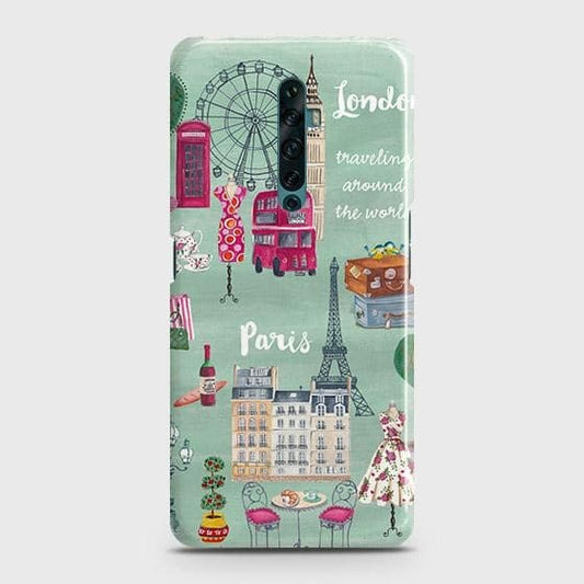 Oppo Reno 2Z Cover - Matte Finish - London, Paris, New York ModernPrinted Hard Case with Life Time Colors Guarantee ( Fast Delivery )