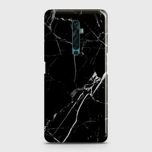 Oppo Reno 2ZCover - Black Modern Classic Marble Printed Hard Case with Life Time Colors Guarantee B60 ( Fast Delivery )