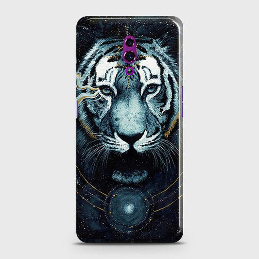 Oppo Reno Cover - Vintage Galaxy Tiger Printed Hard Case with Life Time Colors Guarantee ( Fast Delivery )