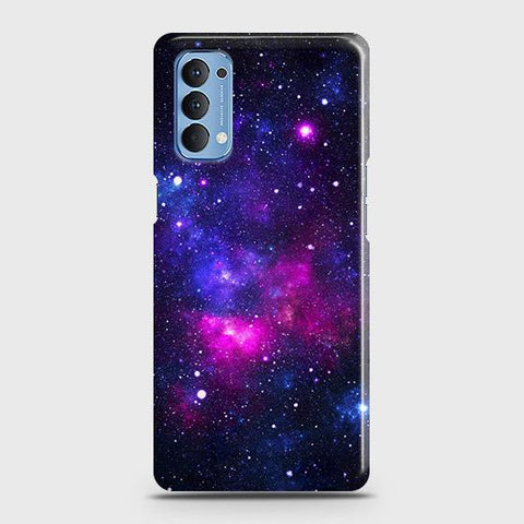 Oppo Reno 4 4G Cover - Dark Galaxy Stars Modern Printed Hard Case with Life Time Colors Guarantee ( Fast Delivery )