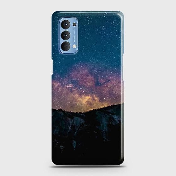 Oppo Reno 4 4G Cover - Matte Finish - Embrace Dark Galaxy  Trendy Printed Hard Case with Life Time Colors Guarantee (Fast Delivery)