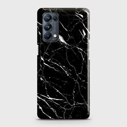 Oppo Reno 5 Pro 5G Cover - Trendy Black Marble Printed Hard Case with Life Time Colors Guarantee B50 B54 ( Fast Delivery )