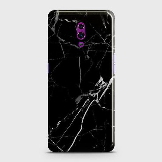 Oppo Reno Cover - Black Modern Classic Marble Printed Hard Case with Life Time Colors Guarantee ( Fast Delivery )