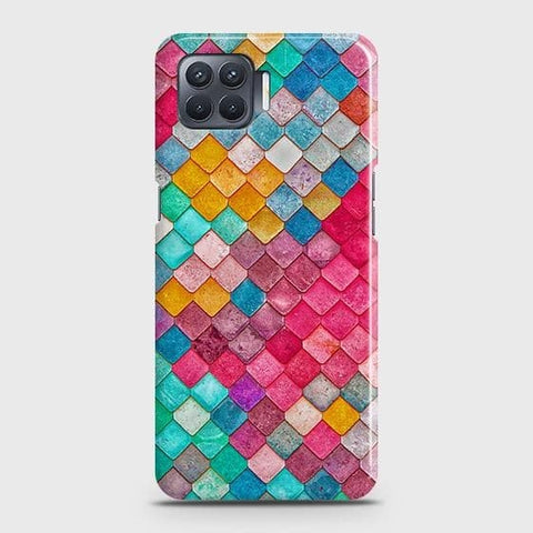 Oppo Reno4 Lite Cover - Chic Colorful Mermaid Printed Hard Case with Life Time Colors Guarantee ( Fast Delivery )