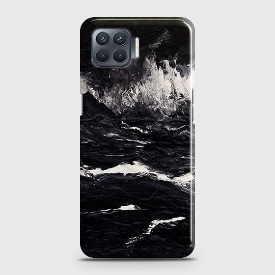 Oppo A93 Cover - Black Ocean Marble Trendy Printed Hard Case with Life Time Colors Guarantee ( Fast Delivery )