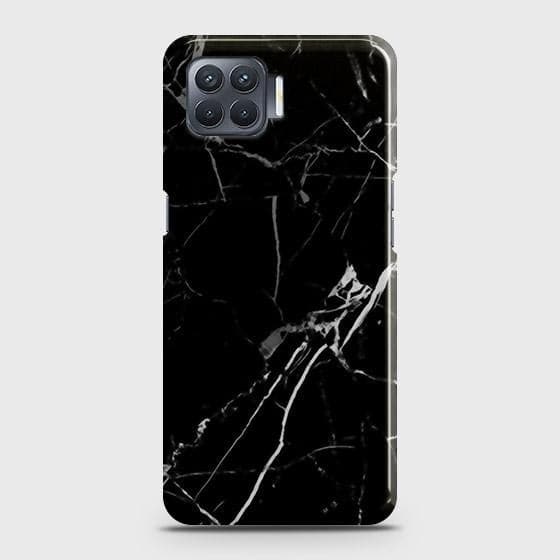 Oppo Reno4 Lite Cover - Black Modern Classic Marble Printed Hard Case with Life Time Colors Guarantee b66 ( Fast Delivery )
