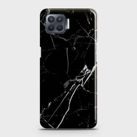 Oppo Reno4 Lite Cover - Black Modern Classic Marble Printed Hard Case with Life Time Colors Guarantee b66 ( Fast Delivery )