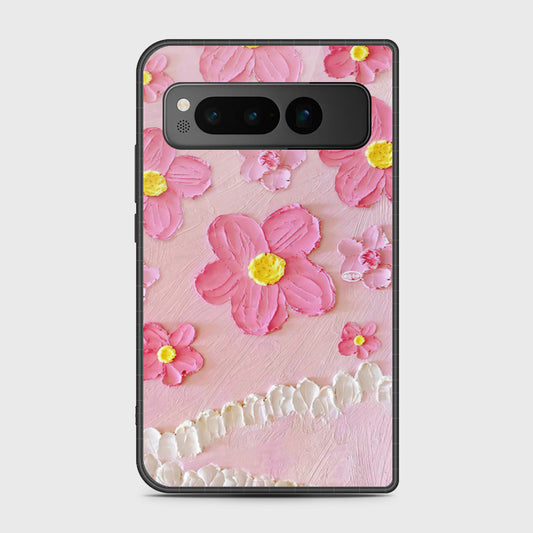 Google Pixel Fold Cover - Floral Series - Design 2 - Pink - HQ Premium Shine Durable Shatterproof Case
