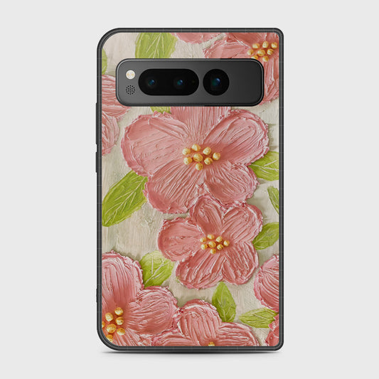 Google Pixel Fold Cover - Floral Series - Design 9 - Pink & Green - HQ Premium Shine Durable Shatterproof Case
