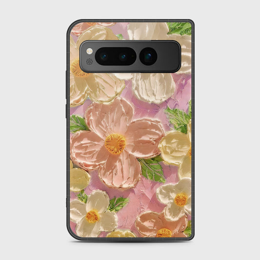 Google Pixel Fold Cover - Floral Series - Design 11 - White & Green - HQ Premium Shine Durable Shatterproof Case
