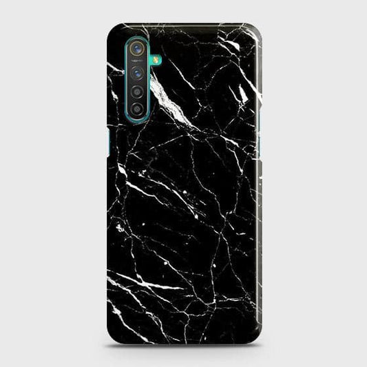 Realme 6s Cover - Trendy Black Marble Printed Hard Case with Life Time Colors Guarantee ( Fast delivery )