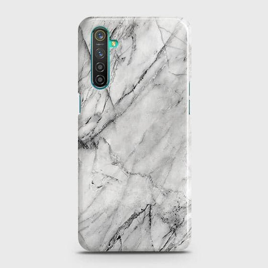 Realme 6s Cover - Matte Finish - Trendy White Marble Printed Hard Case with Life Time Colors Guarantee ( Fast Delivery )