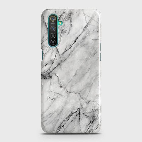 Realme 6s Cover - Matte Finish - Trendy White Marble Printed Hard Case with Life Time Colors Guarantee ( Fast Delivery )
