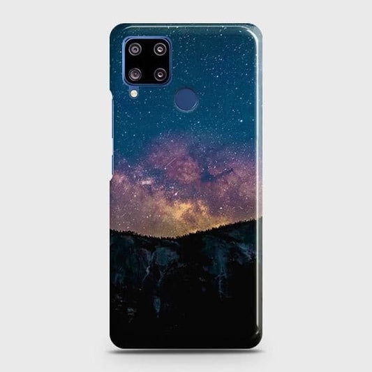 Realme C15 Cover - Matte Finish - Embrace Dark Galaxy  Trendy Printed Hard Case with Life Time Colors Guarantee b50 ( Fast Delivery )