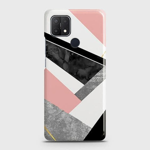 Realme C25 Cover - Matte Finish - Geometric Luxe Marble Trendy Printed Hard Case with Life Time Colors Guarantee (Fast Delivery)