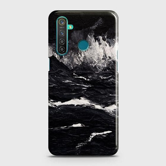 Realme_C3 Cover - Black Ocean Marble Trendy Printed Hard Case with Life Time Colors Guarantee ( Fast Delivery )