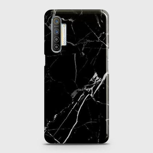 Realme XT Cover - Black Modern Classic Marble Printed Hard Case with Life Time Colors Guarantee ( Fast Delivery )