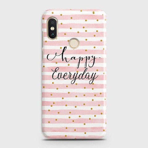 Xiaomi Mi A2 Lite / Redmi 6 Pro Cover - Trendy Happy Everyday Printed Hard Case with Life Time Colors Guarantee ( Fast Delivery )