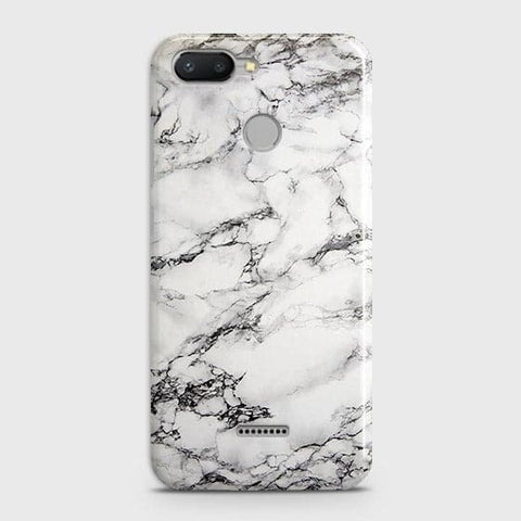 Xiaomi Redmi 6 Cover - Matte Finish - Trendy Mysterious White Marble Printed Hard Case with Life Time Colors Guarantee ( Fast Delivery )