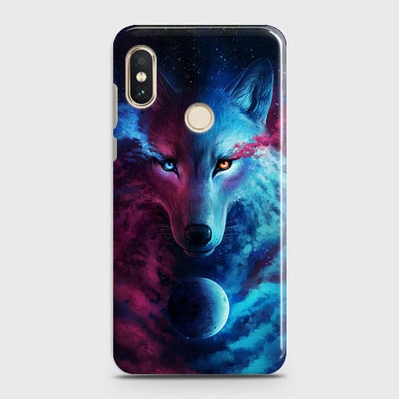 Xiaomi Redmi Note 6 Cover - Infinity Wolf Trendy Printed Hard Case with Life Time Colors Guarantee (B32) 1 ( Fast delivery )