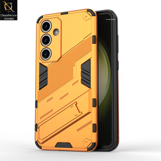 Samsung Galaxy A15 5G Cover - Orange - New Ultra Punk TPU Shockproof Phone Case with Kickstand And Camera Protection