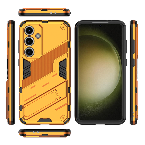 Samsung Galaxy A15 5G Cover - Orange - New Ultra Punk TPU Shockproof Phone Case with Kickstand And Camera Protection
