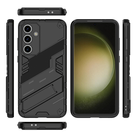 Samsung Galaxy A15 5G Cover - Black - New Ultra Punk TPU Shockproof Phone Case with Kickstand And Camera Protection
