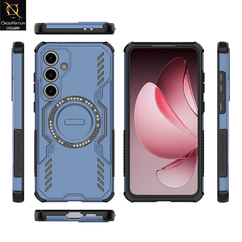 Samsung Galaxy S24 FE Cover - Blue - New Cooling Non-Slip Shockproof Magsafe Full Coverage Back Cover