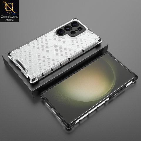 Samsung Galaxy S23 Ultra 5G Cover - Transparent - Airbag Shockproof Hybrid Honeycomb Transparent Case