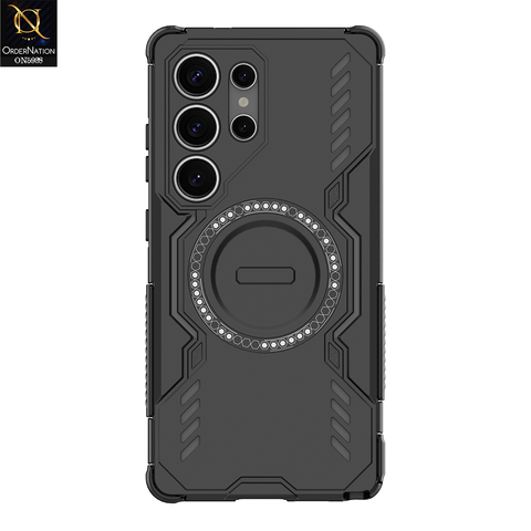 Samsung Galaxy S25 Ultra Cover - Black -  New Cooling Non-Slip Shockproof Magsafe Full Coverage Back Cover