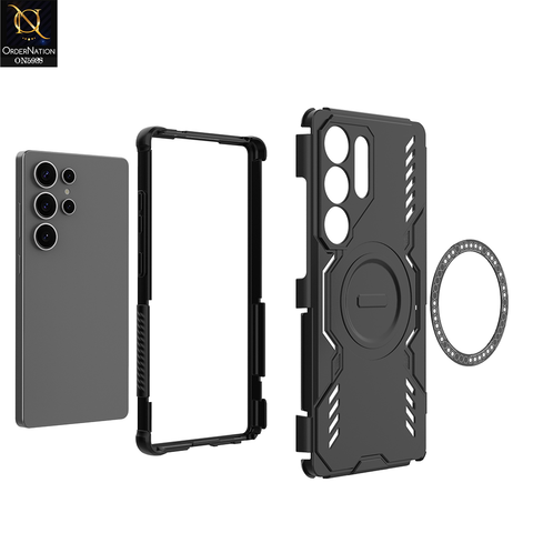 Samsung Galaxy S25 Ultra Cover - Black -  New Cooling Non-Slip Shockproof Magsafe Full Coverage Back Cover