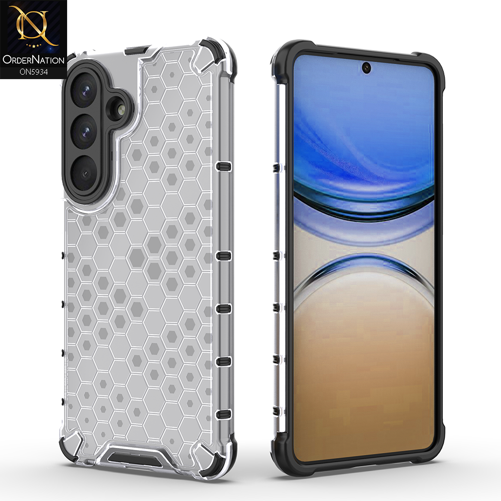 Samsung Galaxy S26 Cover - Transparent - Airbag Shockproof Hybrid Honeycomb Transparent Case