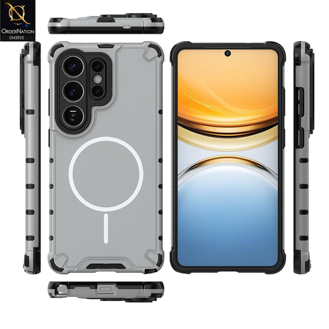 Samsung Galaxy S26 Ultra Cover - Gray -  New Premium Quality TPU Shockproof Case With MagSafe Compatible