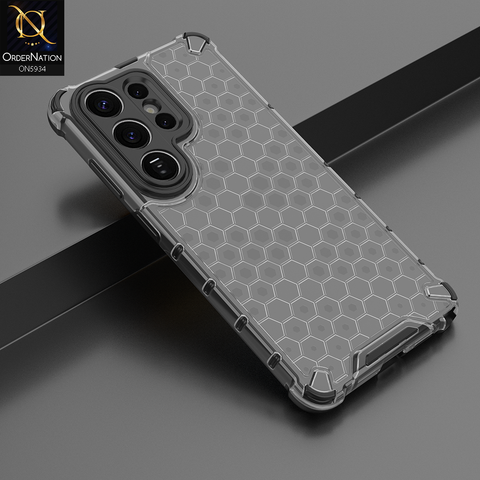 Samsung Galaxy S26 Ultra Cover - Black - Airbag Shockproof Hybrid Honeycomb Transparent Case