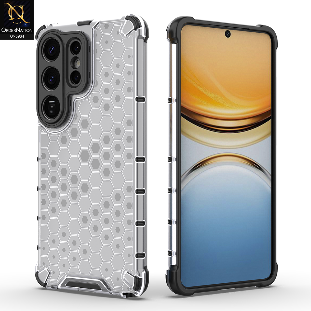 Samsung Galaxy S26 Ultra Cover - Transparent - Airbag Shockproof Hybrid Honeycomb Transparent Case