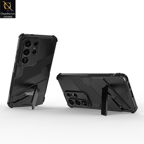Samsung Galaxy S26 Ultra Cover - Black -   New Ultra Punk TPU Shockproof Phone Case with Kickstand And Camera Protection