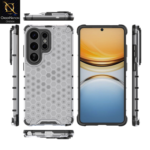 Samsung Galaxy S26 Ultra Cover - Black - Airbag Shockproof Hybrid Honeycomb Transparent Case