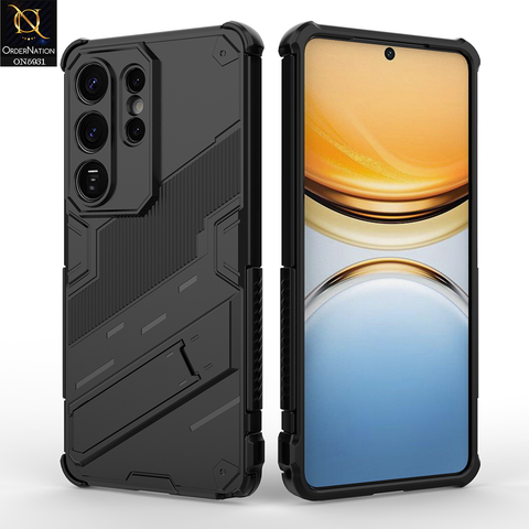 Samsung Galaxy S26 Ultra Cover - Black -   New Ultra Punk TPU Shockproof Phone Case with Kickstand And Camera Protection