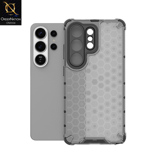 Samsung Galaxy S26 Ultra Cover - Black - Airbag Shockproof Hybrid Honeycomb Transparent Case