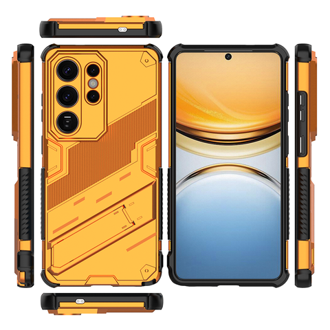 Samsung Galaxy S26 Ultra Cover - Orange - New Ultra Punk TPU Shockproof Phone Case with Kickstand And Camera Protection