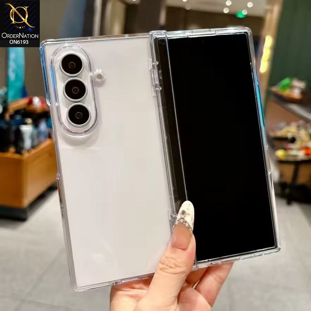 Samsung Galaxy Z Fold 8 Ultra Cover - Transparent - Shockproof Clear Protective Case for Foldable Smartphone with Hinge Protection and Full Body Coverage