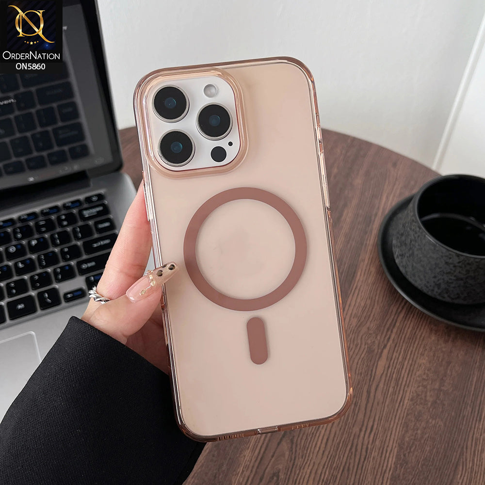 iPhone 16 Pro Max Cover - Desert -  New Premium Clear Hard Case With Magsafe Case