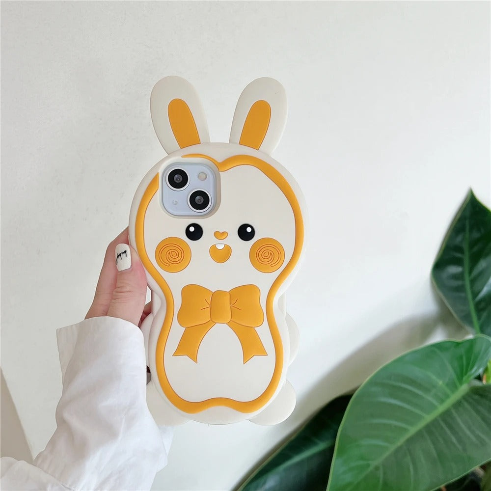 iPhone 14 Pro Max  Cover - Orange - New Cute 3D Animal Soft Case