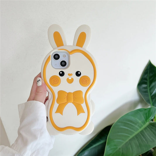 iPhone 14 Pro Max  Cover - Orange - New Cute 3D Animal Soft Case