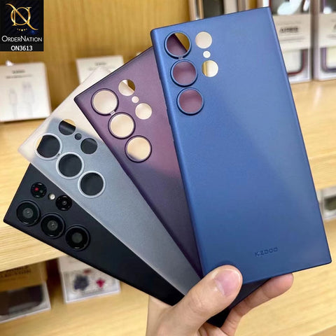 Samsung Galaxy S24 Ultra Cover - Blue - All New Stylish KZDOO Air Skin Series Ultra Slim Round Borders High Quality Case